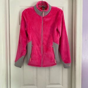 Pink and grey jacket!